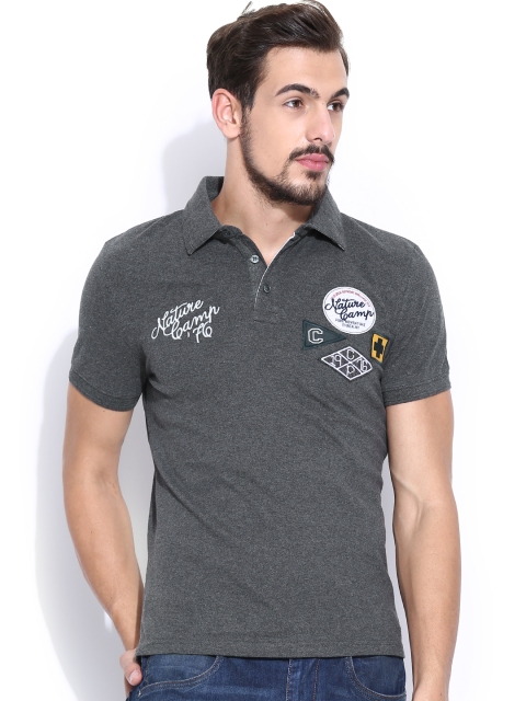 

Celio Charcoal Grey Polo T-shirt
