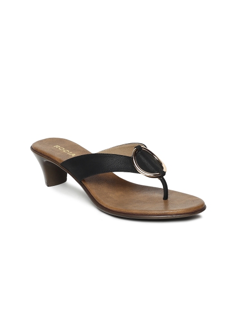 

Rocia Women Black Solid Sandals
