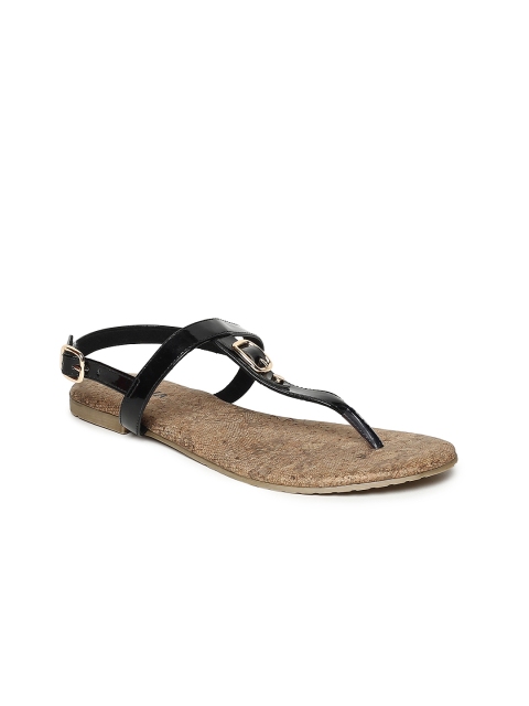 

Rocia Women Black Solid Open Toe Flats