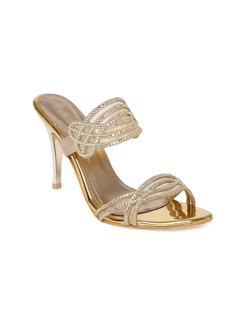 

Rocia Women Gold-Toned Embellished Heels