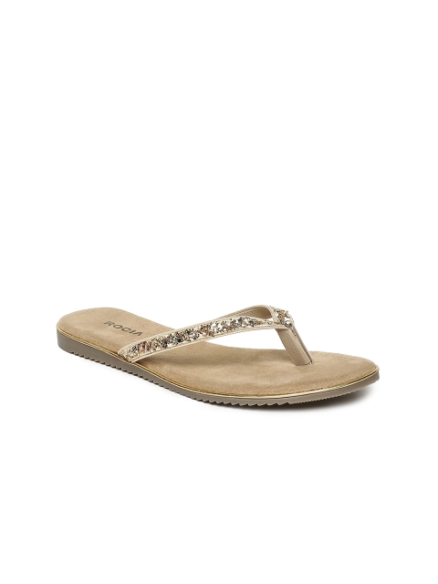 

Rocia Women Beige Solid Open Toe Flats