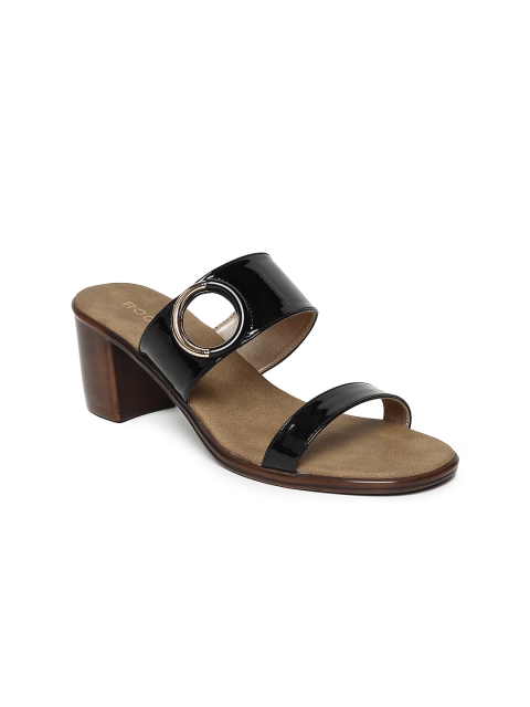 

Rocia Women Black Solid Sandals
