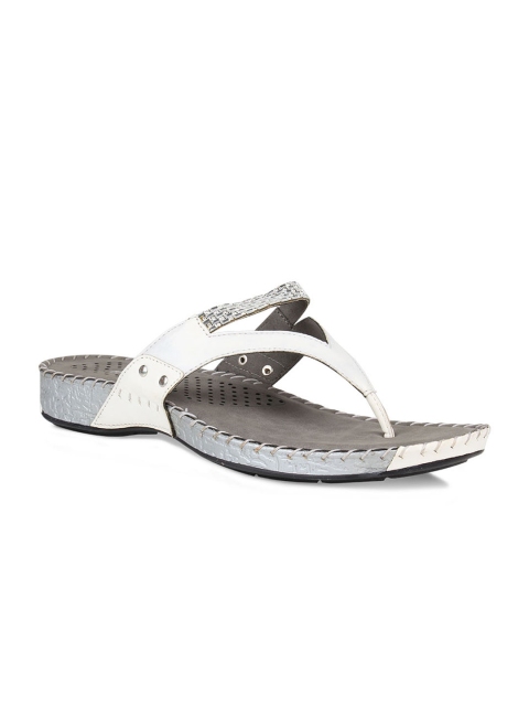 

Rocia Women White Solid Open Toe Flats