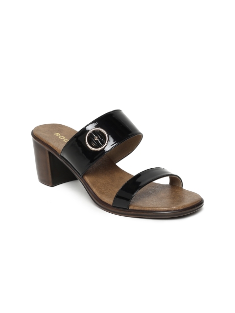 

Rocia Women Black Solid Sandals