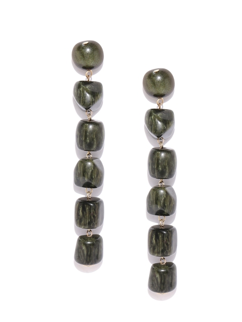 

ToniQ Green Contemporary Drop Earrings