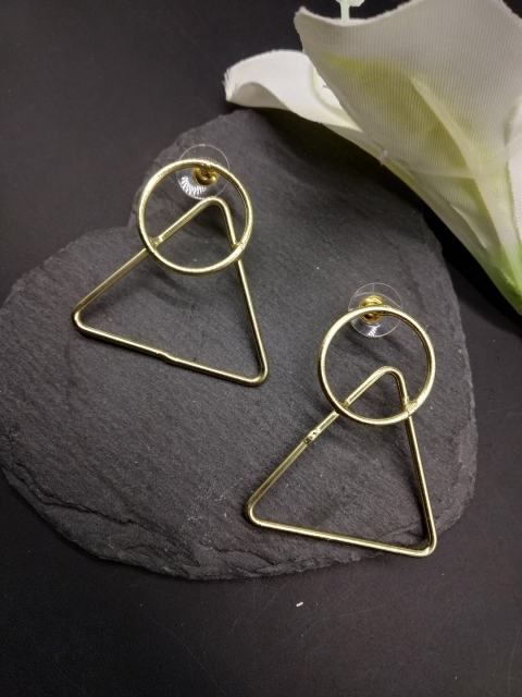 

ToniQ Gold-Toned Geometric Drop Earrings