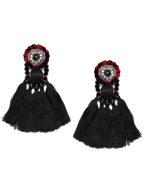 

ToniQ Black Contemporary Drop Earrings