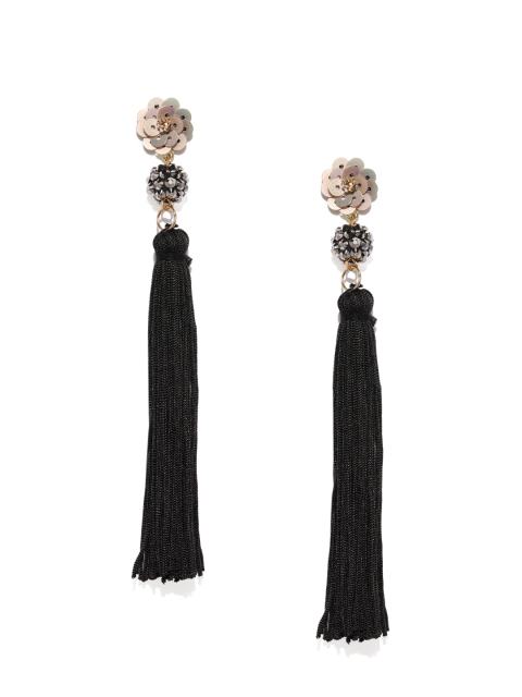

ToniQ Black Contemporary Drop Earrings