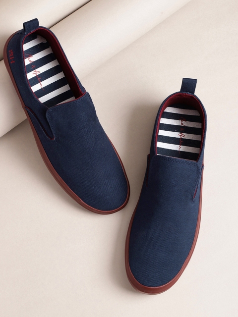 

Mast & Harbour Men Navy Blue Slip-On Sneakers