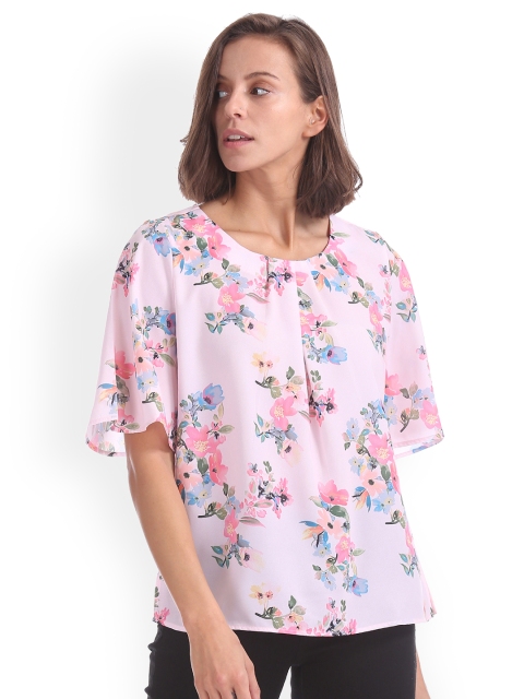 

Cherokee Women Pink Printed A-Line Top