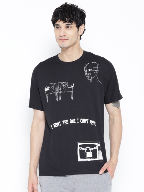 

Reebok Classics Unisex Black & White Printed X Pleasures T-shirt