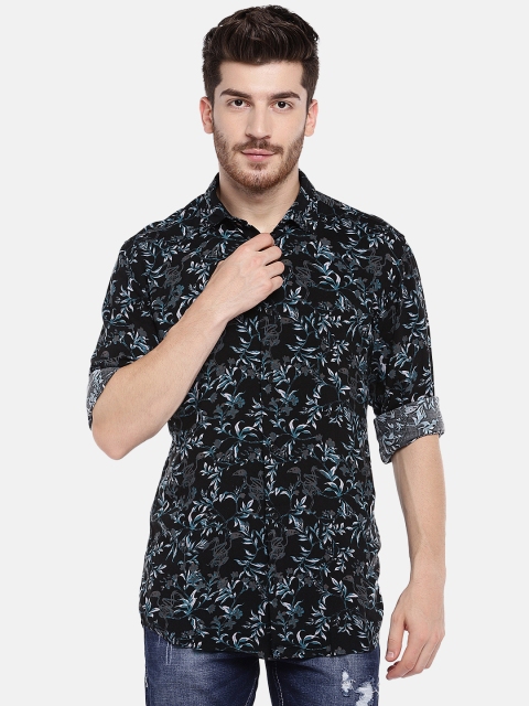 

Jack & Jones Men Blue & Black Slim Fit Printed Casual Shirt