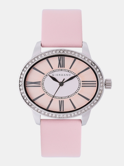 

GIORDANO Women Peach-Coloured & Off-White Analogue Watch 2562-03X