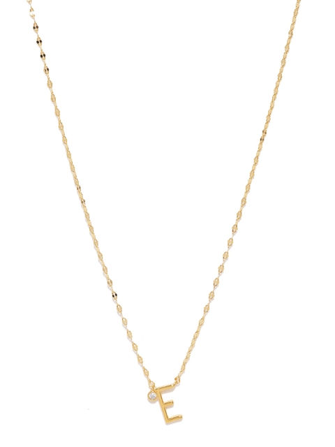 

Accessorize Women Gold-Plated E Shaped Pendant With Chain