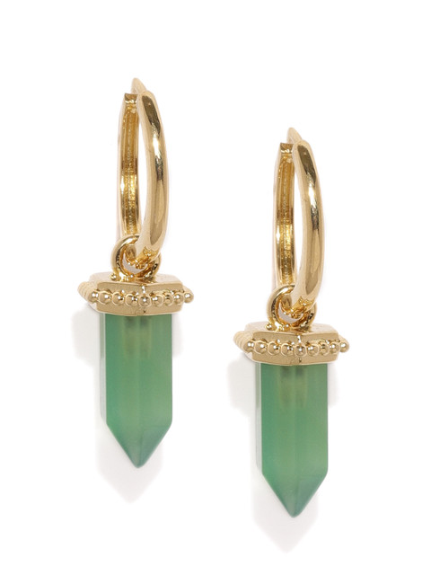 

Accessorize Green Gold-Plated Quirky Drop Earrings