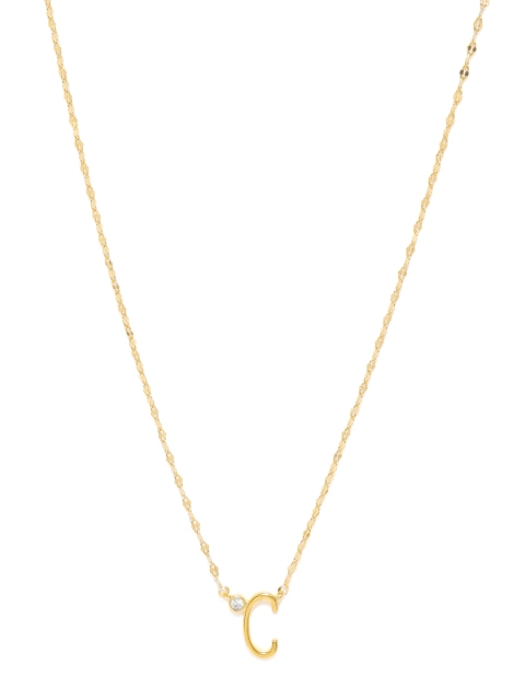 

Accessorize Women Gold-Plated C shaped Pendant With Chain