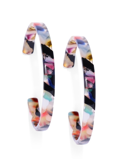 

Accessorize Multicoloured Circular Half Hoop Earrings, Multi