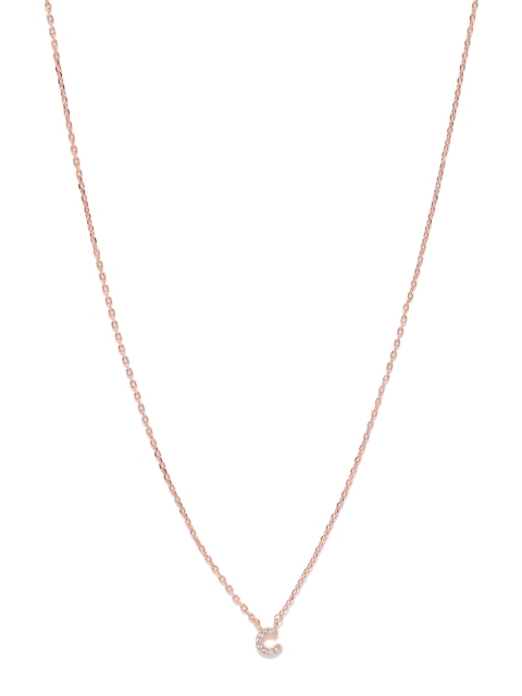

Accessorize Rose Gold-Plated Alphabet C Pendant with Chain