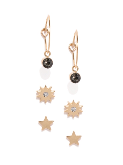 

Accessorize Gold-Plated Set Of 3 Earrings