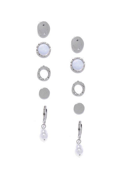

Accessorize Women Set of 5 Earrings, Silver