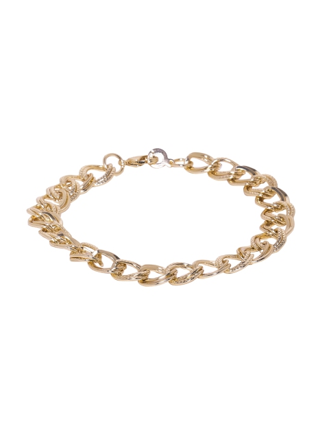 

Dare by Voylla Stainless Steel Gold-Plated Handcrafted Link Bracelet