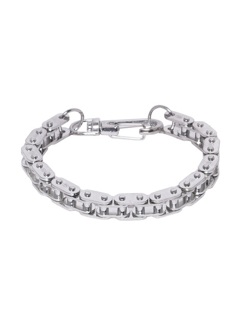 

Dare by Voylla Alloy Silver-Plated Handcrafted Link Bracelet