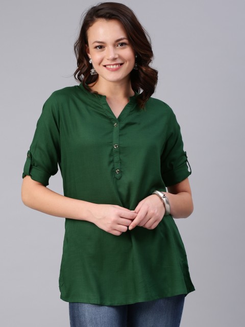 

Alena Green Solid Tunic