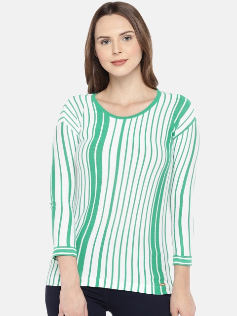 

Manola Women Green Striped Top