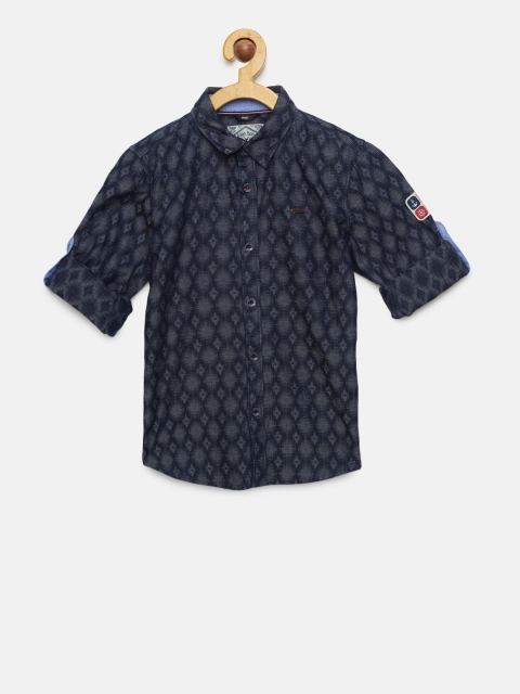 

Allen Solly Junior Boys Navy Blue Regular Fit Printed Casual Shirt