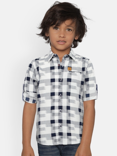

Allen Solly Junior Boys Grey & White Regular Fit Printed Casual Shirt