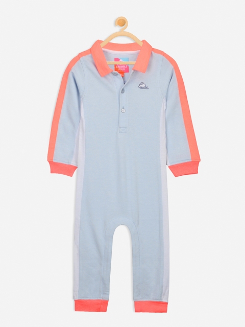 

Cherry Crumble Unisex Blue & Pink Colourblocked Bodysuit