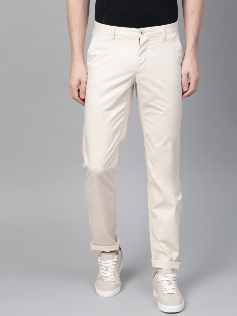 

Louis Philippe Sport Men Off-White Slim Fit Solid Regular Trousers