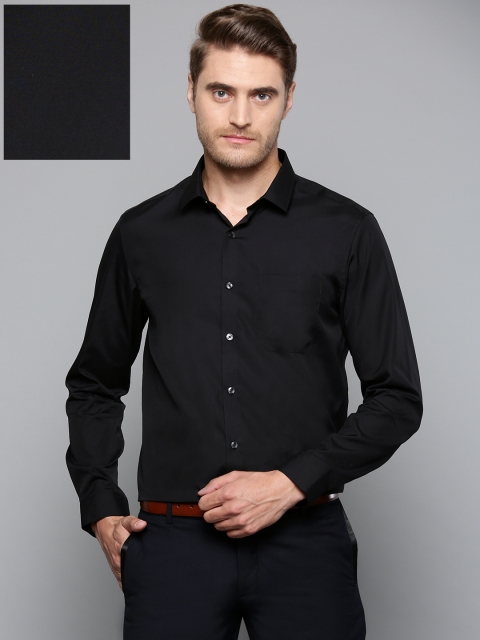

Louis Philippe Men Black Slim Fit Solid Formal Shirt