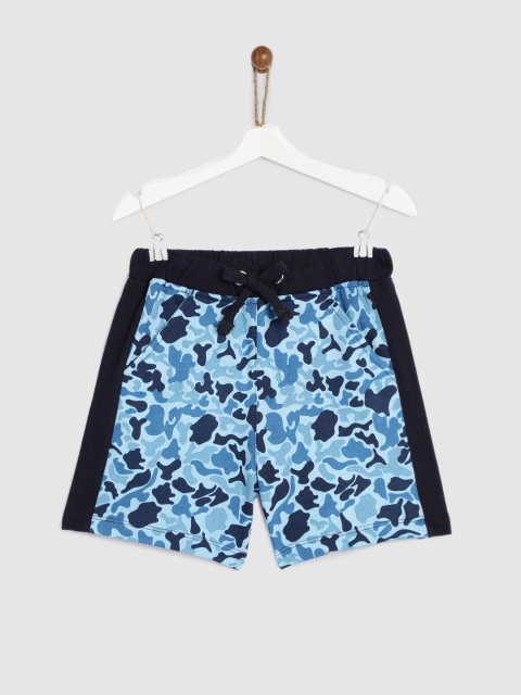 

YK Boys Blue Printed Regular Fit Regular Shorts