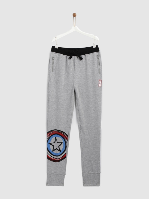 

YK Marvel Boys Grey Printed Trousers