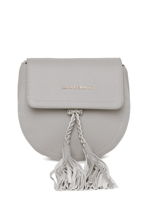 

Lino Perros Grey Solid Sling Bag