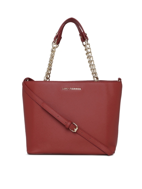 

Lino Perros Red Solid Handheld Bag