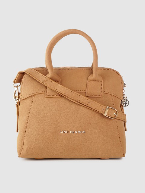 

Lino Perros Brown Solid Handheld Bag