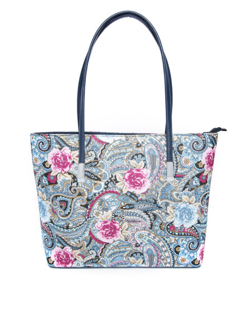 

Lino Perros Blue & Pink Floral Print Shoulder Bag