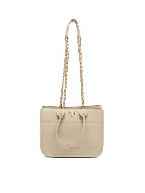 

Lino Perros Beige Solid Handheld Bag