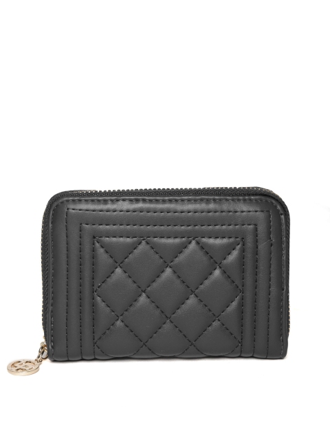 

Lino Perros Women Black Quilted Zip Around Wallet
