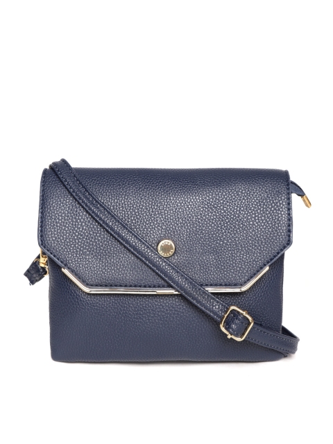 

Lino Perros Navy Blue Solid Sling Bag