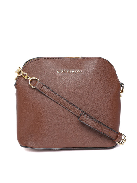 

Lino Perros Brown Solid Sling Bag