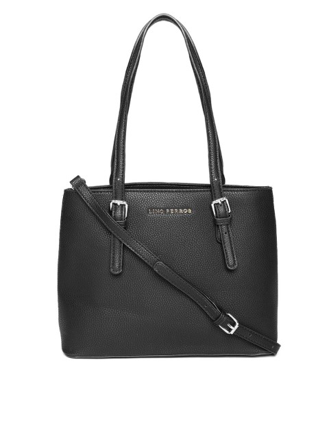 

Lino Perros Black Solid Shoulder Bag