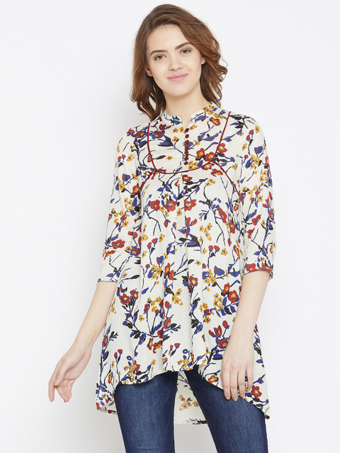 

Ruhaans Beige Printed Tunic