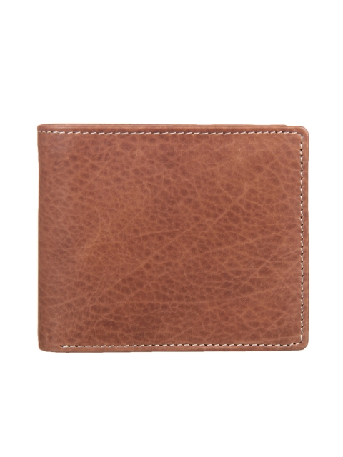 

Leather Zentrum Men Brown Solid Two Fold Wallet
