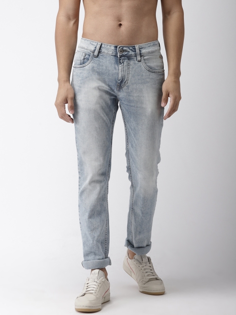

Flying Machine Men Blue Michael Slim Tapered Fit Mid-Rise Clean Look Stretchable Jeans