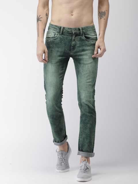 

Flying Machine Men Blue Michael Slim Tapered Fit Mid-Rise Clean Look Stretchable Jeans