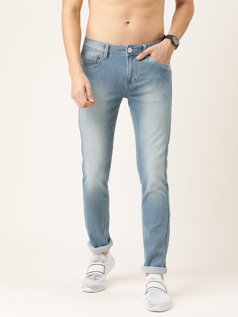 

Flying Machine Men Blue Micheal Slim Tapered Fit Mid-Rise Clean Look Stretchable Jeans