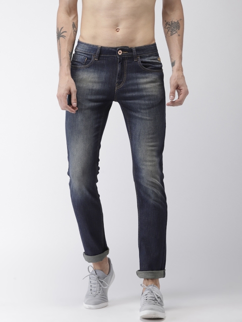 

Flying Machine Men Blue Micheal Slim Tapered Fit Mid-Rise Clean Look Stretchable Jeans